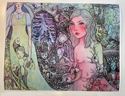 Evolution of Man and Bird (Prints)