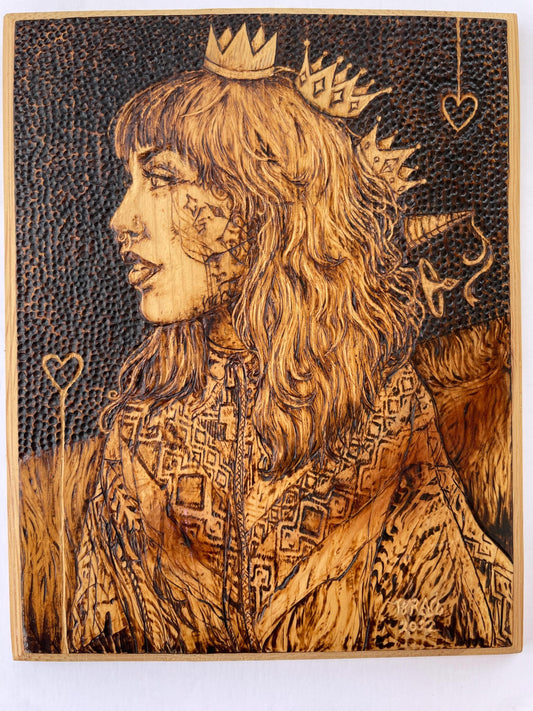 Waiting for January (Original Woodburning)