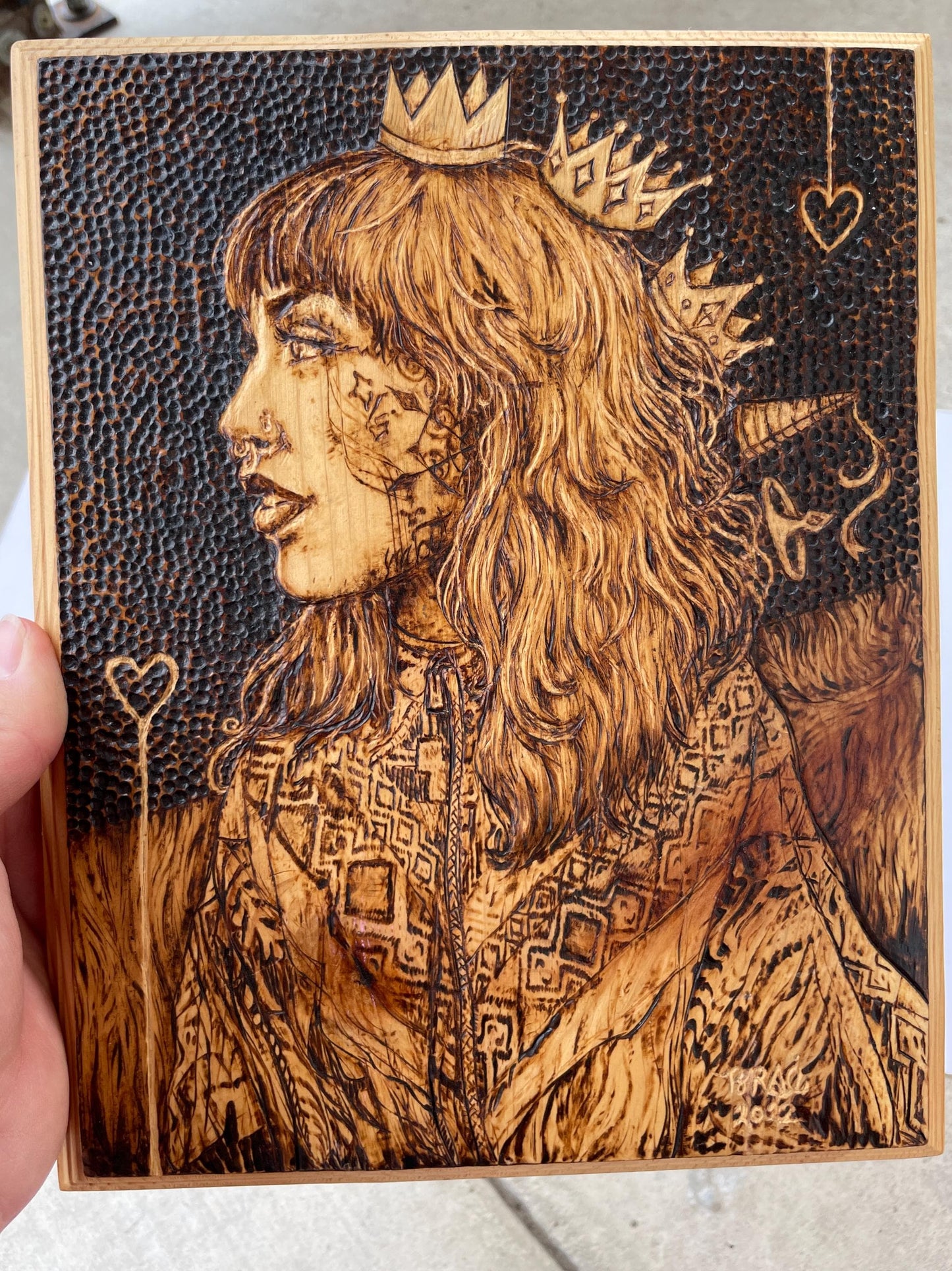 Waiting for January (Original Woodburning)