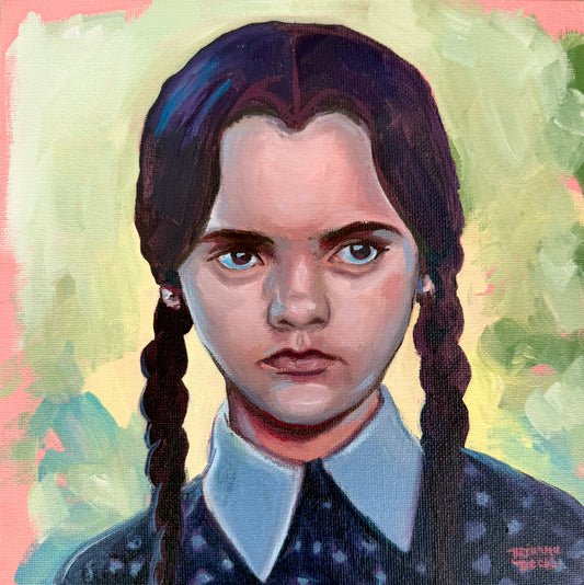 Wednesday Addams (Original oil painting)